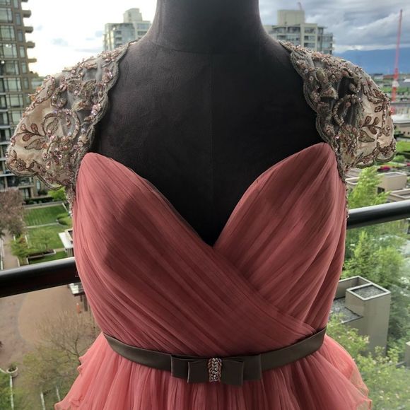 Stunning Pink Tiered Tulle Dress - Picture 4 of 7
